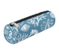 Mexpekil Trousse à crayons en forme d'hippocampe avec coquillages de corail pour filles, garçons, adolescents, femmes