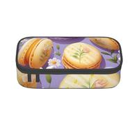 Mexpekil Trousse à crayons pour filles et garçons avec compartiments pour fournitures scolaires et bureau, Fleurs Macron Dessert, Taille unique, Organiseur de sac