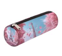 Mexpekil Trousse à crayons rose Paris Tour Eiffel Arbres pour filles garçons Papeterie Petite trousse pour fournitures scolaires pour étudiants bureau