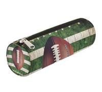 Mexpekil Trousse à crayons vintage pour filles et garçons Motif terrain de football américain Petit sac de fournitures scolaires pour étudiants bureau