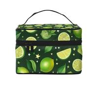 Mexpekil Trousse de maquillage de voyage pour femme - Grande capacité - Organiseur de maquillage - Trousse de toilette portable pour femmes et filles, Citron vert, Taille unique