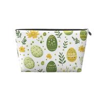 Mexpekil Trousse de maquillage étanche pour cosmétiques - Petite trousse de maquillage portable - Accessoires de voyage - Cadeaux pour femmes, hommes et filles, Feuilles d'œufs jaunes verts, One Size