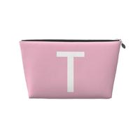 Mexpekil Trousse de maquillage étanche pour cosmétiques - Petite trousse de maquillage portable - Accessoires de voyage - Cadeaux pour femmes, hommes et filles, Lettre T blanche, One Size