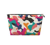 Mexpekil Trousse de maquillage étanche pour cosmétiques - Petite trousse de maquillage portable - Accessoires de voyage - Cadeaux pour femmes, hommes et filles, Art camouflage coloré, One Size