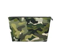 Mexpekil Trousse de maquillage étanche pour cosmétiques - Petite trousse de maquillage portable - Accessoires de voyage - Cadeaux pour femmes, hommes et filles, Art camouflage vert, One Size
