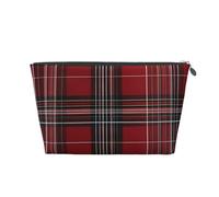 Mexpekil Trousse de maquillage étanche pour cosmétiques - Petite trousse de maquillage portable - Accessoires de voyage - Cadeaux pour femmes, hommes et filles, Buffalo à carreaux Rouge, One Size