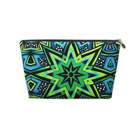 Mexpekil Trousse de maquillage étanche pour cosmétiques - Petite trousse de maquillage portable - Accessoires de voyage - Cadeaux pour femmes, hommes et filles, Green Star, One Size