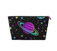 Mexpekil Trousse de maquillage étanche pour cosmétiques - Petite trousse de maquillage portable - Accessoires de voyage - Cadeaux pour femmes, hommes et filles, Neon Planets Star, One Size