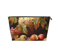 Mexpekil Trousse de maquillage étanche pour cosmétiques - Petite trousse de maquillage portable - Accessoires de voyage - Cadeaux pour femmes, hommes et filles, Pomme et raisin, One Size