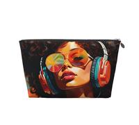 Mexpekil Trousse de maquillage étanche pour cosmétiques - Petite trousse de maquillage portable - Accessoires de voyage - Cadeaux pour femmes, hommes et filles, Casque pour fille, One Size