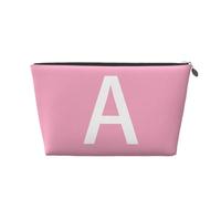 Mexpekil Trousse de maquillage étanche pour cosmétiques - Petite trousse de maquillage portable - Accessoires de voyage - Cadeaux pour femmes, hommes et filles, Lettre A blanche, One Size
