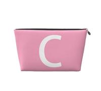 Mexpekil Trousse de maquillage étanche pour cosmétiques - Petite trousse de maquillage portable - Accessoires de voyage - Cadeaux pour femmes, hommes et filles, Lettre C blanche, One Size