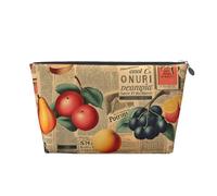 Mexpekil Trousse de maquillage étanche pour cosmétiques - Petite trousse de maquillage portable - Accessoires de voyage - Cadeaux pour femmes, hommes et filles, Fruit de journal, One Size