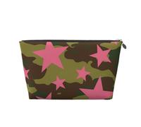Mexpekil Trousse de maquillage étanche pour cosmétiques - Petite trousse de maquillage portable - Accessoires de voyage - Cadeaux pour femmes, hommes et filles, Camouflage étoiles roses, One Size
