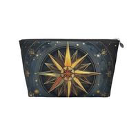 Mexpekil Trousse de maquillage étanche pour cosmétiques - Petite trousse de maquillage portable - Accessoires de voyage - Cadeaux pour femmes, hommes et filles, Constellations lumineuses de boussole