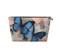 Mexpekil Trousse de maquillage étanche pour cosmétiques - Petite trousse de maquillage portable - Accessoires de voyage - Cadeaux pour femmes, hommes et filles, Lettres d'amour papillon, One Size