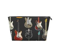 Mexpekil Trousse de maquillage étanche pour cosmétiques - Petite trousse de maquillage portable - Accessoires de voyage - Cadeaux pour femmes, hommes et filles, guitare, One Size