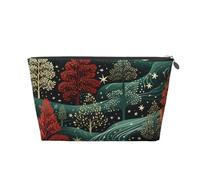 Mexpekil Trousse de maquillage étanche pour cosmétiques - Petite trousse de maquillage portable - Accessoires de voyage - Cadeaux pour femmes, hommes et filles, Star Art Forest, One Size