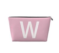 Mexpekil Trousse de maquillage étanche pour cosmétiques - Petite trousse de maquillage portable - Accessoires de voyage - Cadeaux pour femmes, hommes et filles, Lettre W blanche, One Size