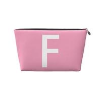 Mexpekil Trousse de maquillage étanche pour cosmétiques - Petite trousse de maquillage portable - Accessoires de voyage - Cadeaux pour femmes, hommes et filles, Lettre F blanche, One Size
