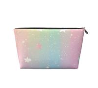 Mexpekil Trousse de maquillage étanche pour cosmétiques - Petite trousse de maquillage portable - Accessoires de voyage - Cadeaux pour femmes, hommes et filles, Paillettes étoiles arc-en-ciel, One