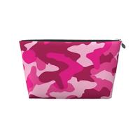 Mexpekil Trousse de maquillage étanche pour cosmétiques - Petite trousse de maquillage portable - Accessoires de voyage - Cadeaux pour femmes, hommes et filles, Camouflage rose rouge, One Size