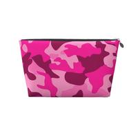 Mexpekil Trousse de maquillage étanche pour cosmétiques - Petite trousse de maquillage portable - Accessoires de voyage - Cadeaux pour femmes, hommes et filles, Camouflage rose rouge, One Size