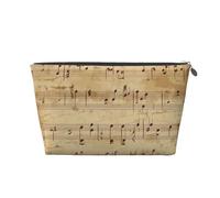 Mexpekil Trousse de maquillage étanche pour cosmétiques - Petite trousse de maquillage portable - Accessoires de voyage - Cadeaux pour femmes, hommes et filles, Partition de musique vintage, One Size