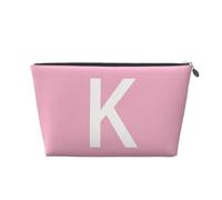 Mexpekil Trousse de maquillage étanche pour cosmétiques - Petite trousse de maquillage portable - Accessoires de voyage - Cadeaux pour femmes, hommes et filles, Lettre K blanche, One Size