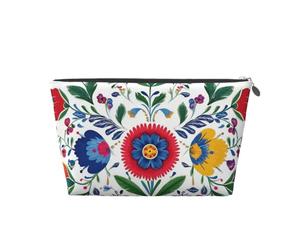 Mexpekil Trousse de maquillage étanche pour cosmétiques - Petite trousse de maquillage portable - Accessoires de voyage - Cadeaux pour femmes, hommes et filles, Art populaire floral, One Size