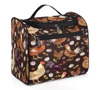 Mexpekil Trousse de toilette à suspendre en forme d'œuf de poule pour homme et femme - Grande trousse de maquillage étanche pour voyage, multicolore, 10.2 x 6.5 x 9.2 inches, Trousse de toilette
