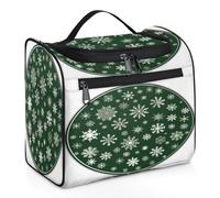 Mexpekil Trousse de toilette de voyage à suspendre avec 11 compartiments, flocon de neige Symphony résistant à l'eau, trousse de maquillage, organisateur de voyage pour accessoires, shampooing,