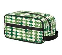 Mexpekil Trousse de toilette motif trèfle vert St Patrick - Trousse de toilette - Trousse de maquillage - Pochette de rangement pour femmes, hommes, garçons et filles