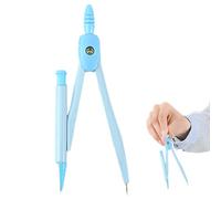 MEXRUMI 1 Pièce Compas Avec Crayon Mécanique Compas Scolaire De Précision Compas Professionnel Compas À Réglage Rapide Compas En Métal Pour Menuisier/Dessin/Travail Du Cuir (Bleu)