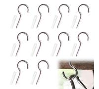 MEXRUMI 10 Pièce Crochets À Visser Inox Plafond Vis Crochet Piton À Visse Avec 10 Pcs Chevilles Kit M4 X 20 X 50Mm Pour Lustres L'Artisanat