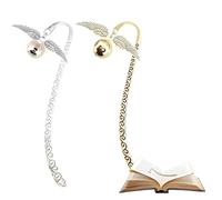 MEXRUMI 2 Pièces Marque Page Metal，Marque Pages Harry，Marque Page Plume，Cadeau Parfait Pour Les Rats De Lecture Et Les Enfants
