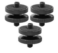 MEXRUMI 3 Pièces Adaptateur Griffe Camera Daptateur Hot Shoe Vis D'Adaptation Filetage 1/4" Vis De Trépied 1/4" Pour Microphone Flashs Moniteur Appareils Photo Caméscopes