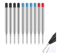 MEXRUMI Recharge Stylo Bille，Recharge Stylo，10 Pièces Recharges De Stylo Bille Multifonction,Recharges De Stylo À Bille Remplaçables，Pour L'École, Le Bureau (Trois Couleurs Disponibles)