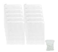MEXRUMI Sacs De Filtration Pour Aquariums, 10 Mailles Fines Pour Aquariums Avec Fermeture À Glissière En Plastique Pour Bio-Billes, Mailles De Charbon Granulé 1 Mm (Blanc)