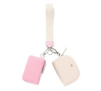 MEXS Portefeuille porte-clés - Mini portefeuille zippé autour de la dragonne pour femme - Double pochette amovible - Porte-monnaie portable - Mini porte-monnaie - Petits portefeuilles pour homme et