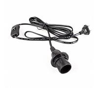 Mextronic Douille de lampe E14 avec interrupteur et câble d'alimentation 3,5 m 350SW noir