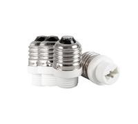 Mextronic Lot de 4 adaptateurs de douille en céramique - Culot E27 vers culot G9 - Pour ampoules LED, halogènes, ampoules CFL