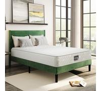 MEXUS Matelas 160x200, Matelas Ressorts Ensaches, Matelas en Latex Naturel, Matelas Memoire Forme Hybride pour Améliorez Qualité Votre Sommeil Prévenez et Soulagez Douleurs Lombaires (160x200x25cm)