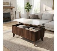 MEXUS Table Basse Relevable Rectangle, Couleur Bois Noyer