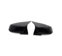 MEXWLOP 1 paire de couvercles rétroviseur noir carbone, for, série 2 3 4 XM 220i 328i 420i F20 F21 F22 F23 F30 F32 F33 F36 X1 remplacement Coque de rétroviseur(BLACK Black Horn)