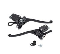 MEXWLOP 1 paire de pompe de frein moto Buggy Scooter cylindre universel pompe hydraulique poignée d'embrayage accessoires leviers de frein gauche droite Levier de frein moto(Black Left Right)