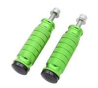 MEXWLOP 1 paire de repose-pieds universels en aluminium CNC for moto M8, arrière, pédales, ensemble for moteur course Jeu de repose-pieds arrière pour moto(Green)