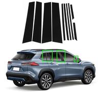 MEXWLOP 10 pièces/ensemble, for, for Corolla, for Cross (XG10) 2020-2023, poteaux de pilier voiture, revêtement d'habillage porte fenêtre Couverture de garniture de fenêtre de voiture