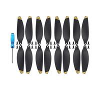 MEXWLOP 16 pièces hélice de remplacement 4726 accessoires légers ventilateurs d'aile lame rechange Kits vis, for Mini Drone DJI Mavic Ensemble de pales d'hélice de drone(Black Gold)