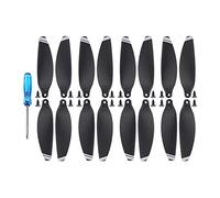 MEXWLOP 16 pièces hélice de remplacement 4726 accessoires légers ventilateurs d'aile lame rechange Kits vis, for Mini Drone DJI Mavic Ensemble de pales d'hélice de drone(Black Silver)